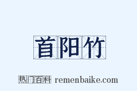 首阳竹是什么意思的图片